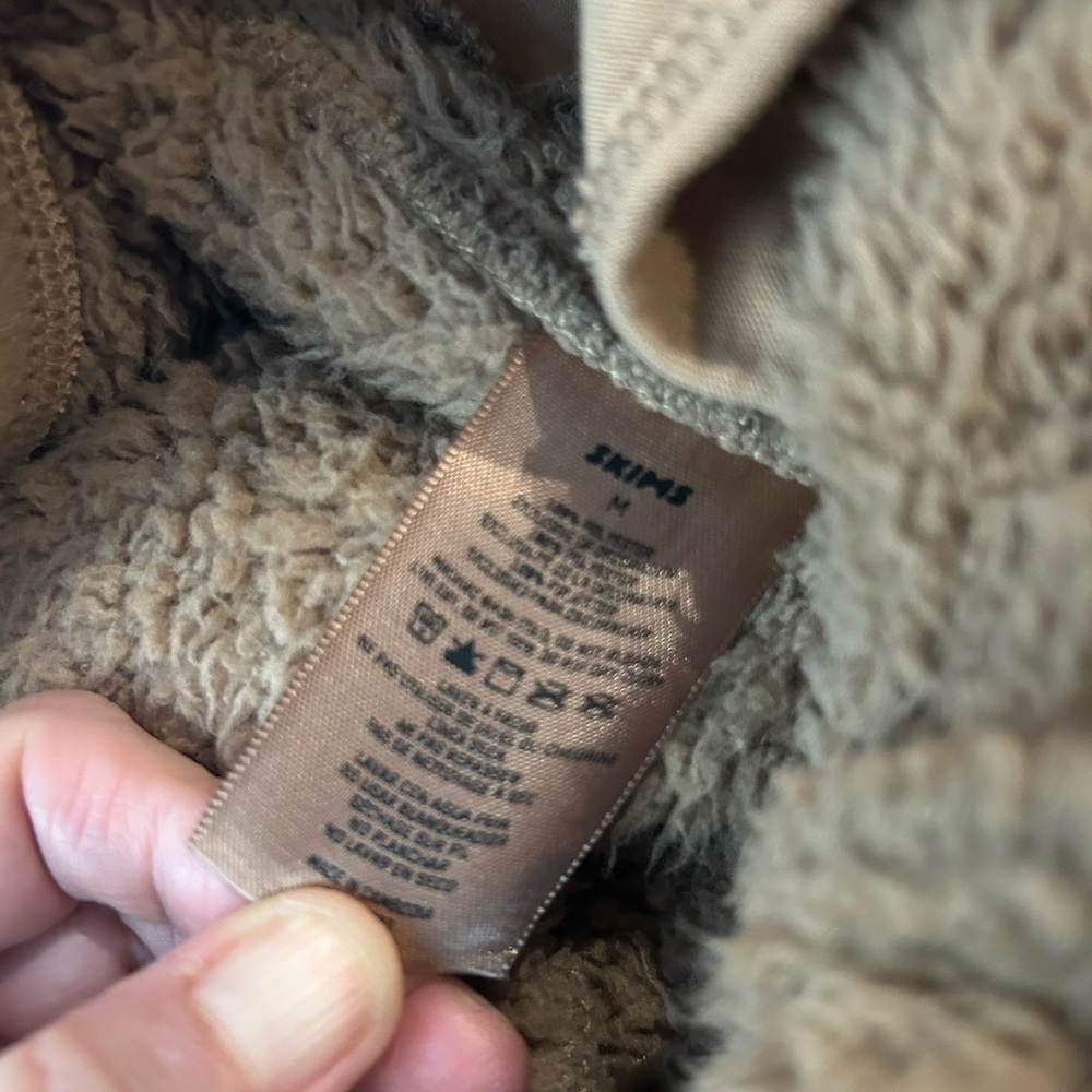 SKIMS Teddy Track Pants Desert Brown M Long - Picture 10 of 15